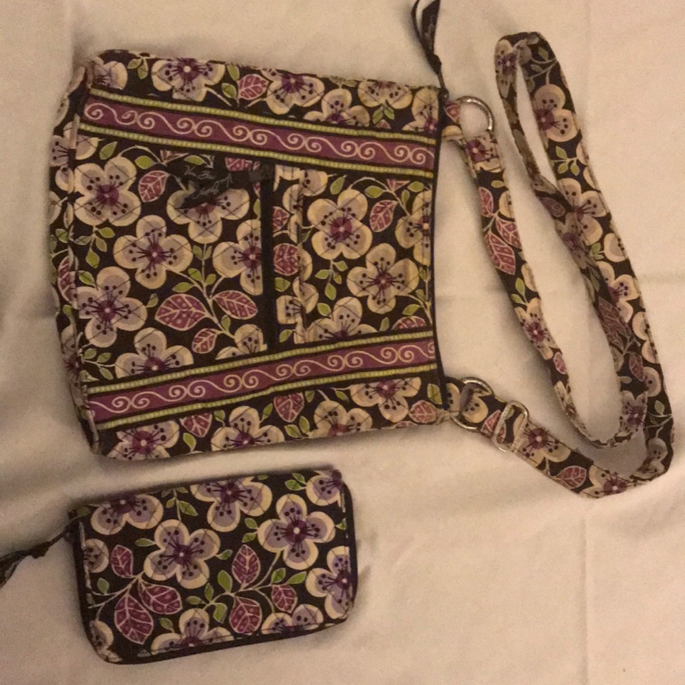Vera Bradley Cross Body Purse with Matching Wallet